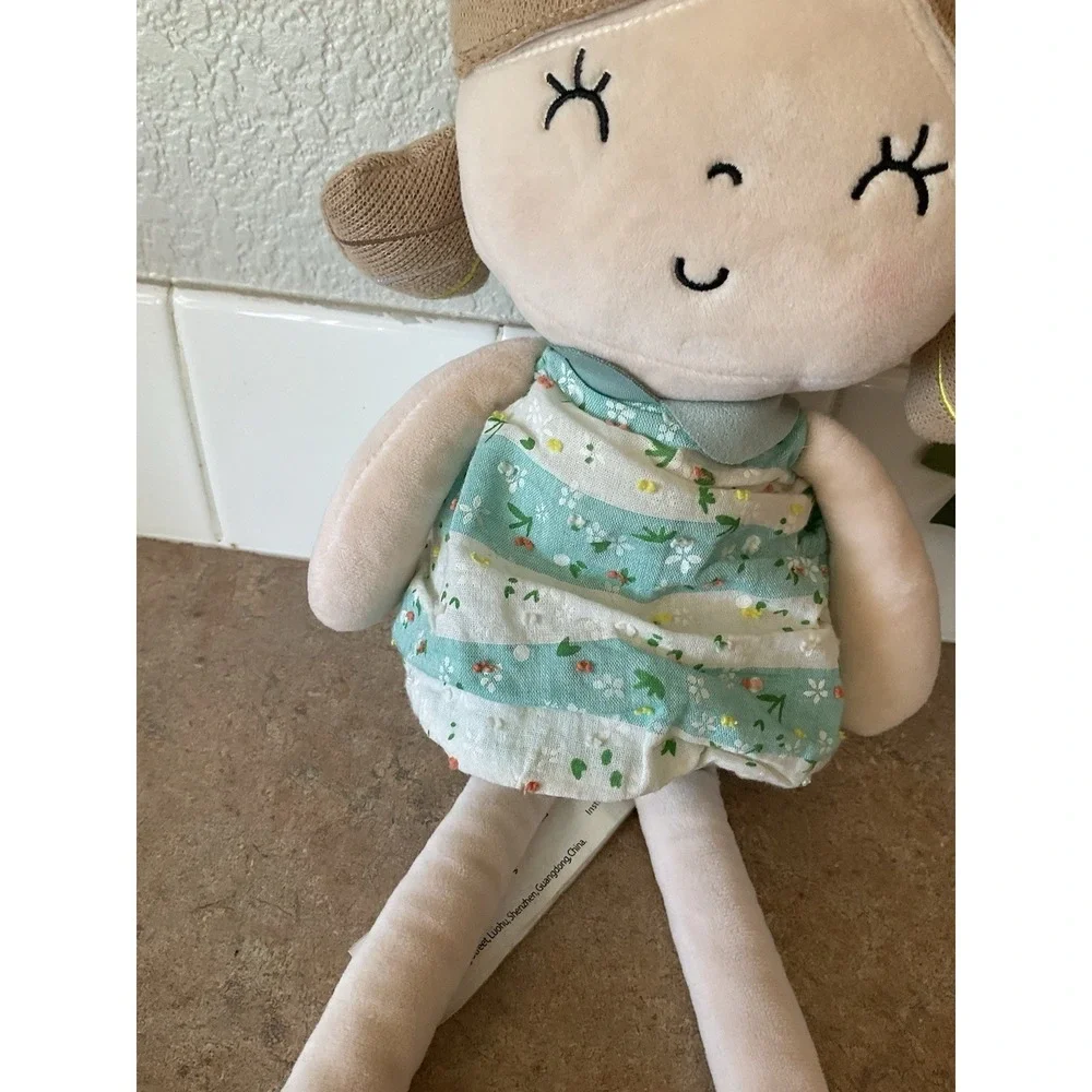 Gloveleya Plush Soft Doll in Blue Floral‎ Dress 16